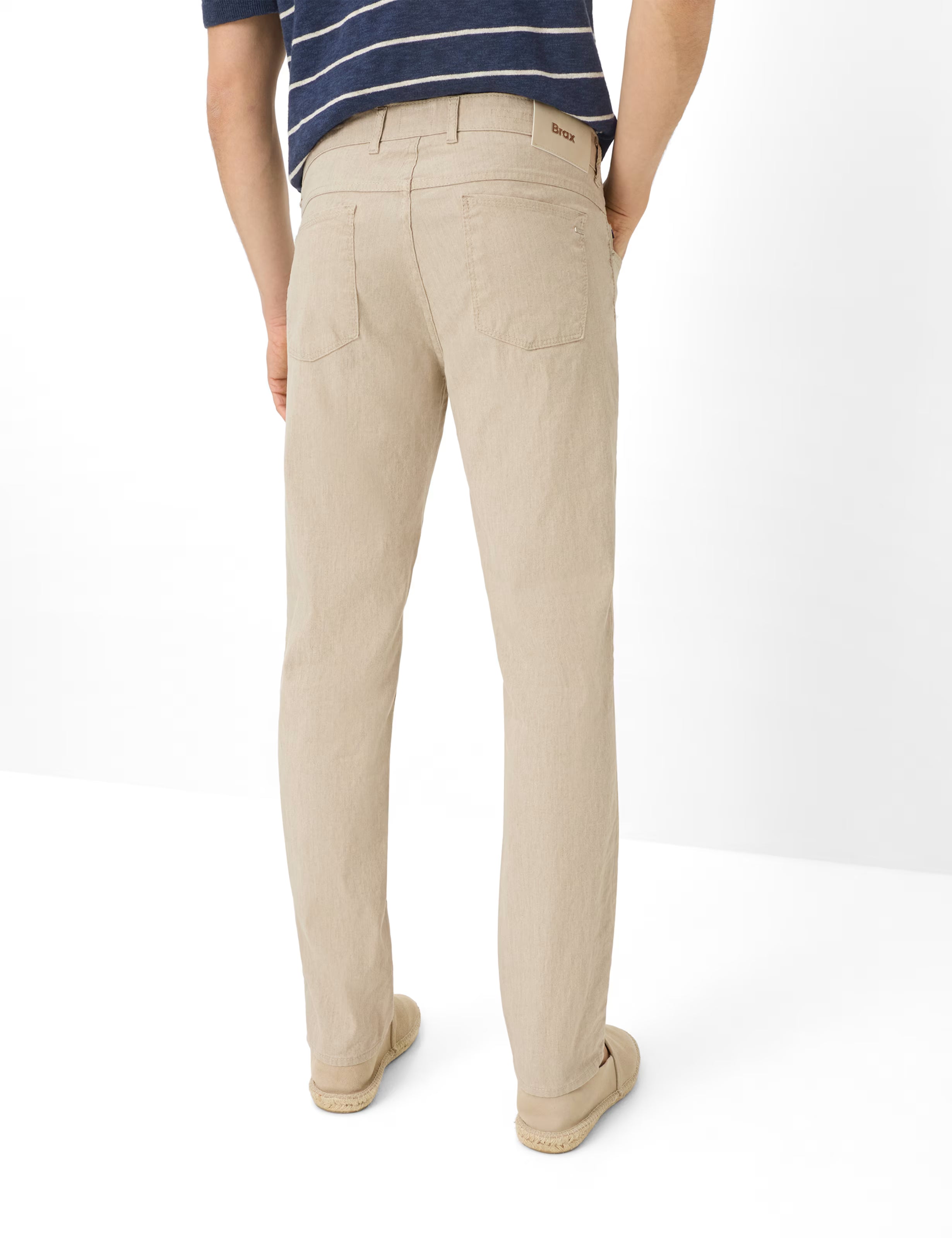 Brax miesten housut Cadiz Linen Cotton Flex Pants, beige