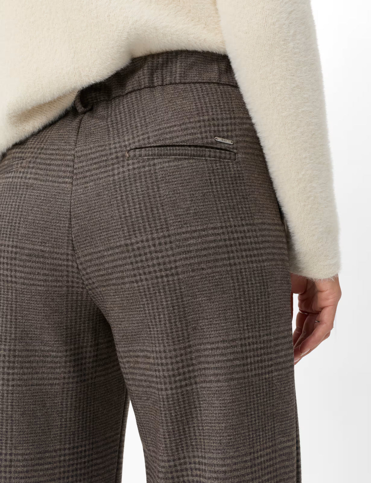 Brax naisten housut Maine, beige ruutu