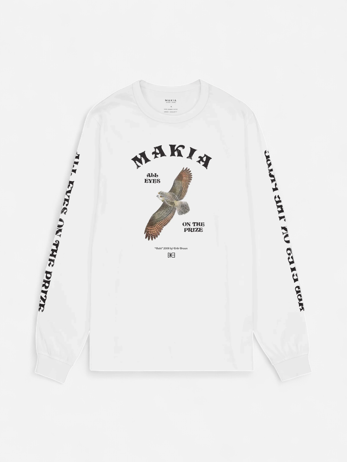 Makia miesten pitkähihainen paita Bubi Long Sleeve, valkoinen - Kekäle.fi