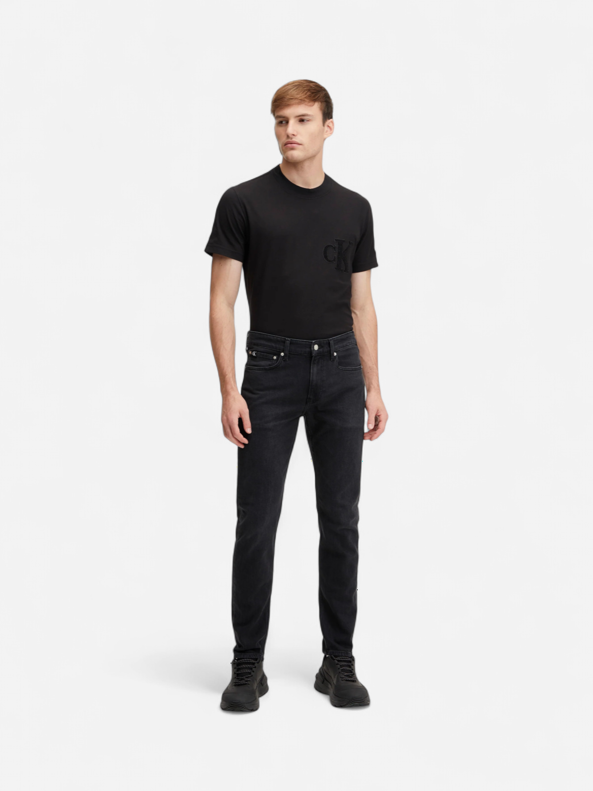 Calvin Klein Jeans farkut, SLIM TAPERED 1BY Musta - Kekäle.fi