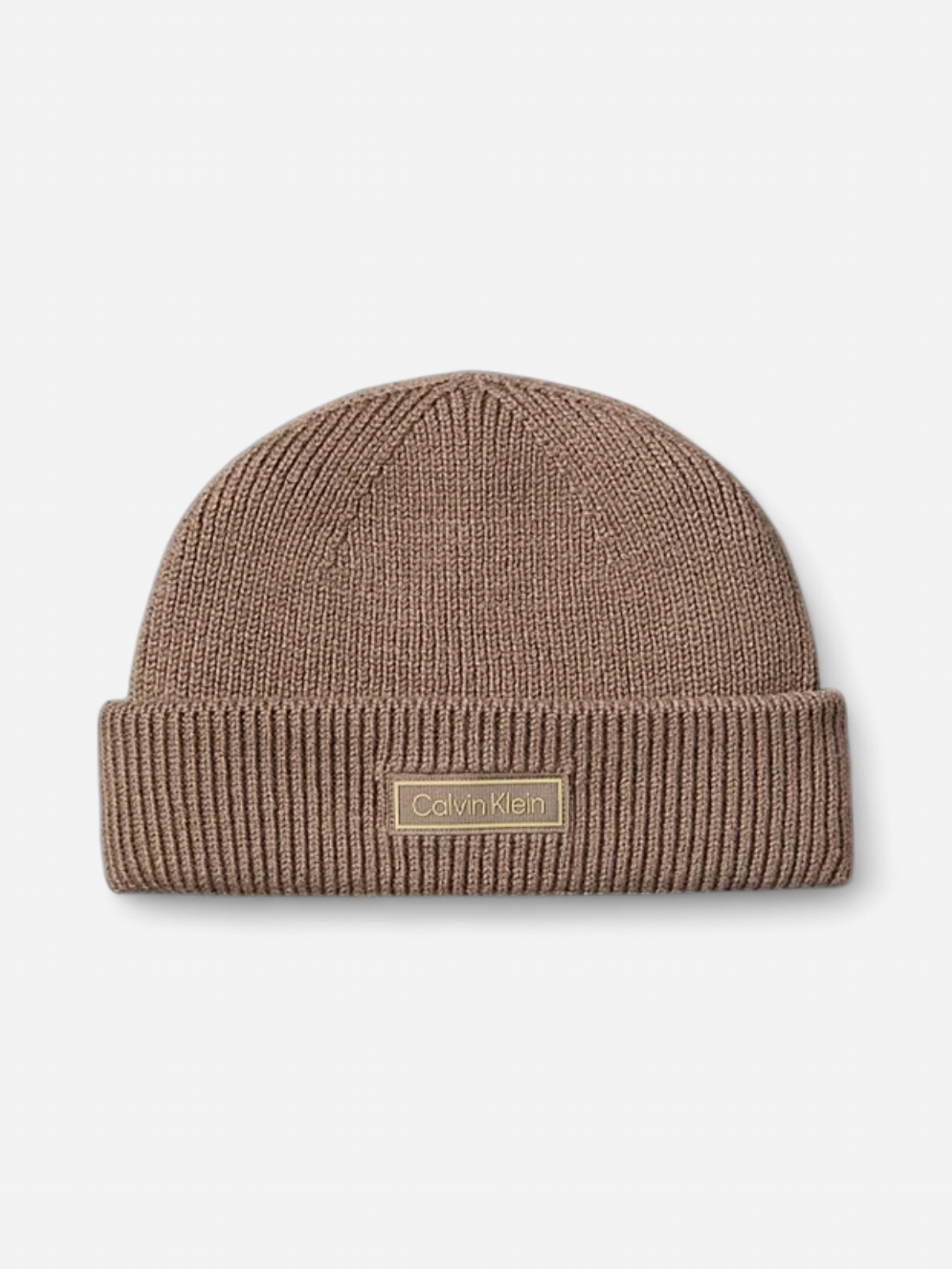 Calvin Klein Jeans miesten pipo, PATCH CHUNKY RIB COTTON DOCKER B Kaakaonruskea - Kekäle.fi