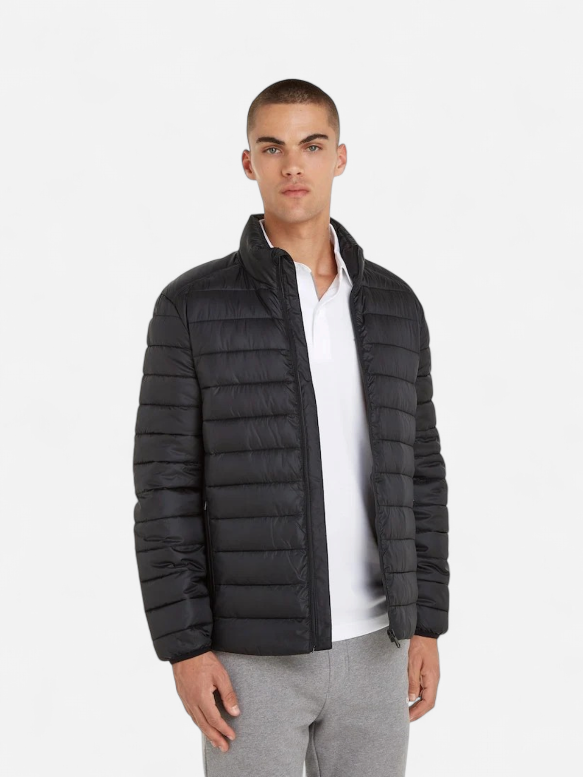 Calvin Klein Menswear Miesten Untuvatakki, RECYCLED SIDE LOGO JACKET NOS Musta - Kekäle.fi
