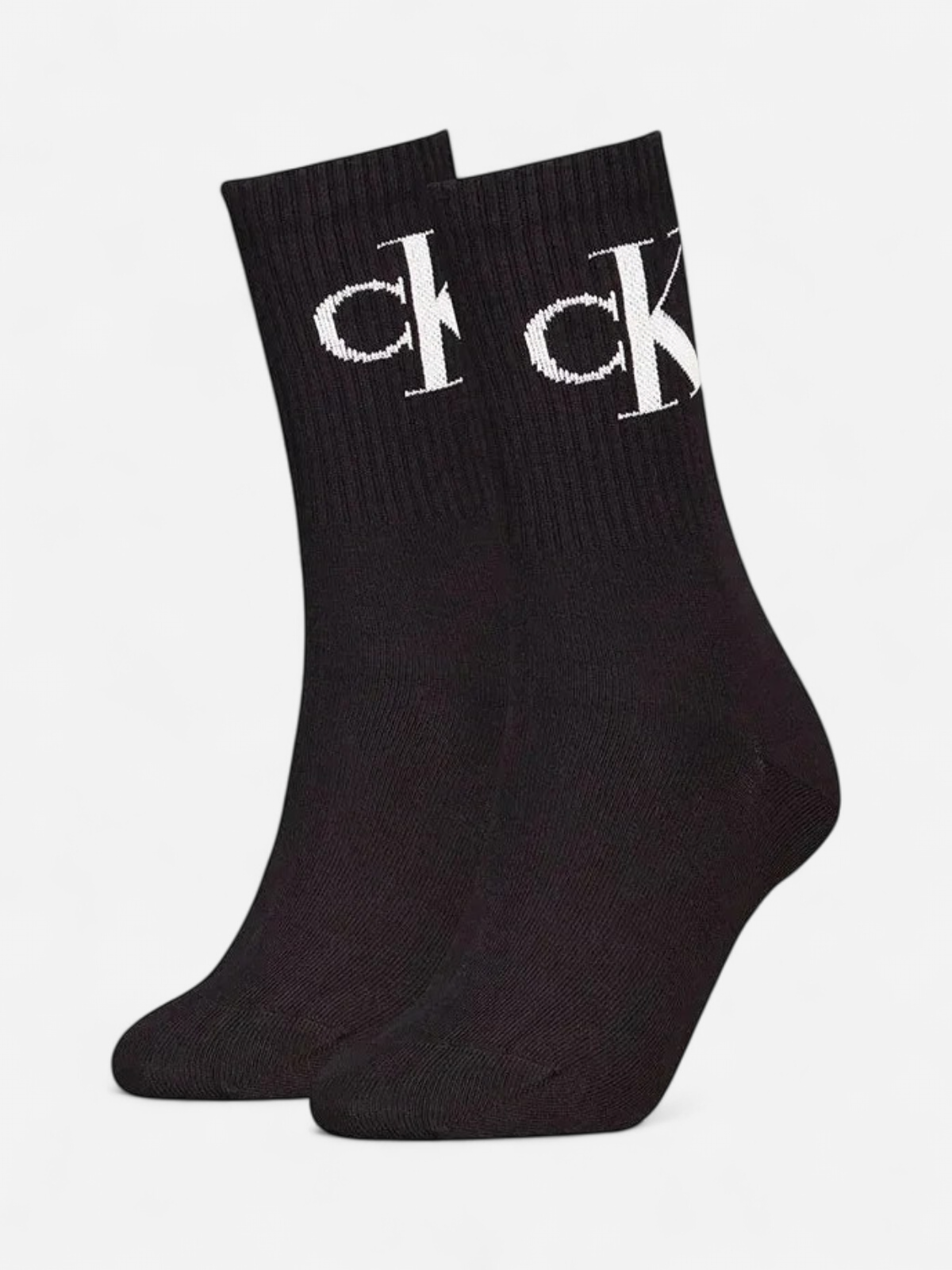 Calvin Klein Naisten Sukat, CKJ WOMEN MONOGRAM SOCK 2PK Musta - Kekäle.fi