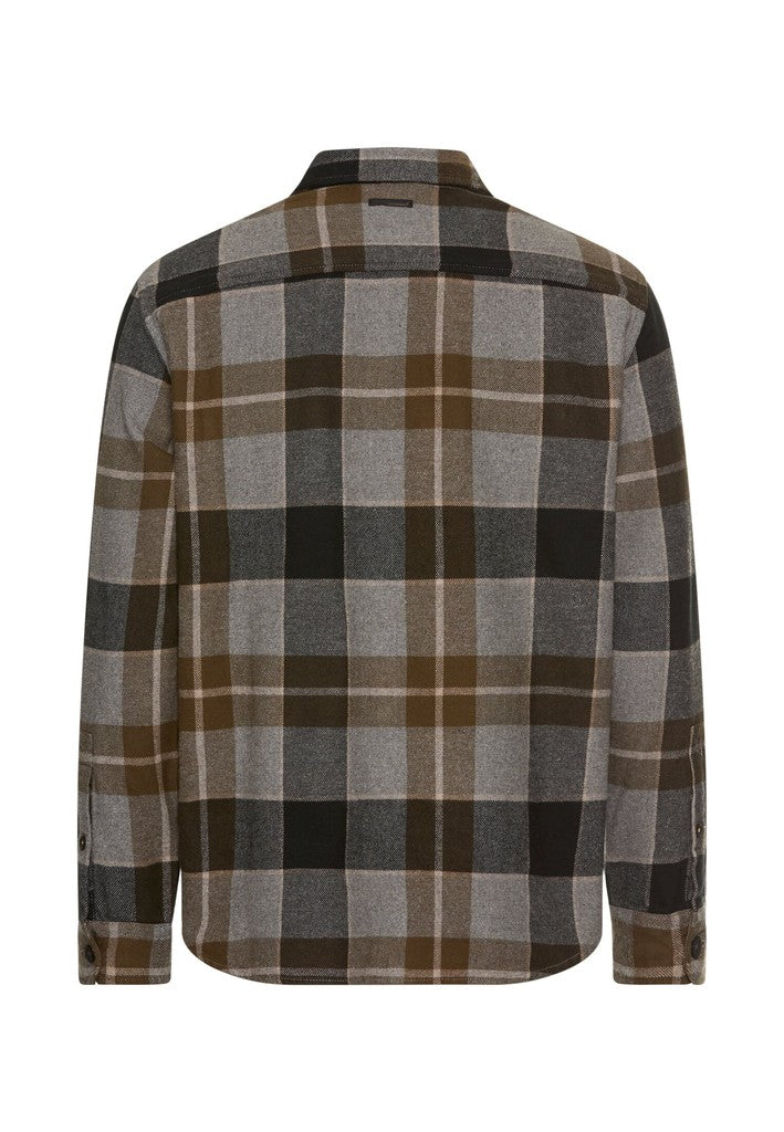 Camel Active miesten kauluspaita Flannel LS Shirt, ruskea ruutu