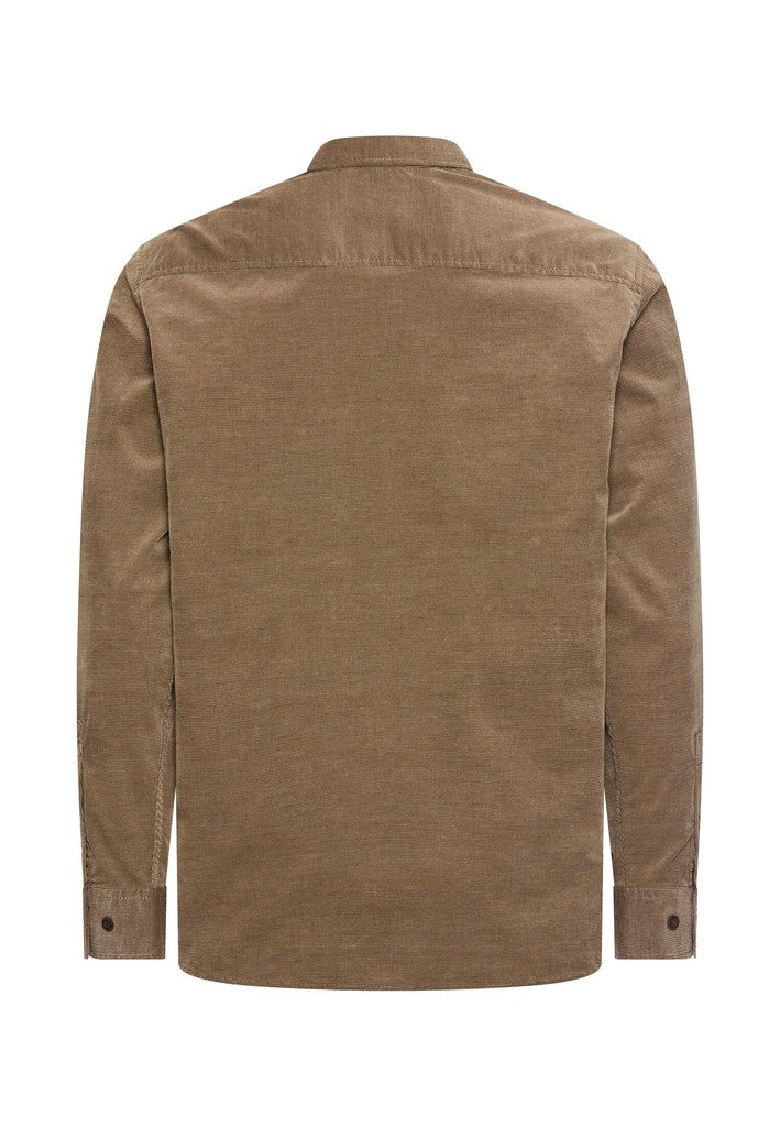 Camel Active miesten kauluspaita LS Soft Strech Shirt, ruskea