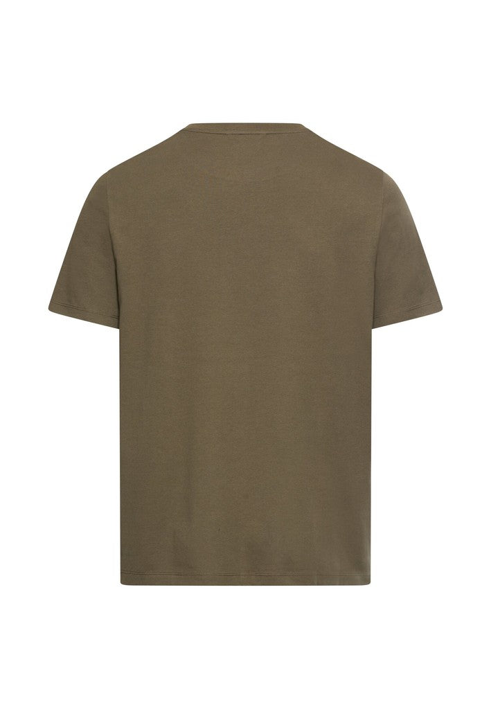 Camel Active miesten T-paita FleXXXactive© T-shirt with 4-way stretch, tummanvihreä