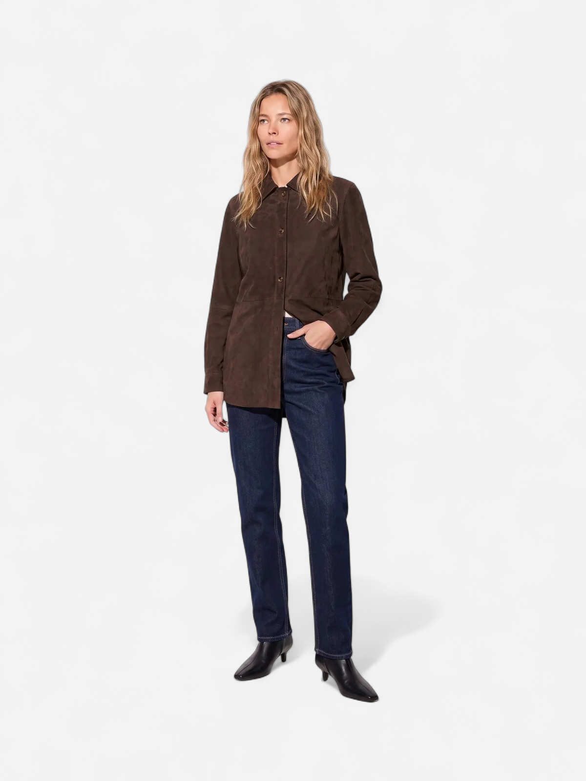 CASSY SHIRT JACKET TUMMANRUSKEA - Kekäle.fi