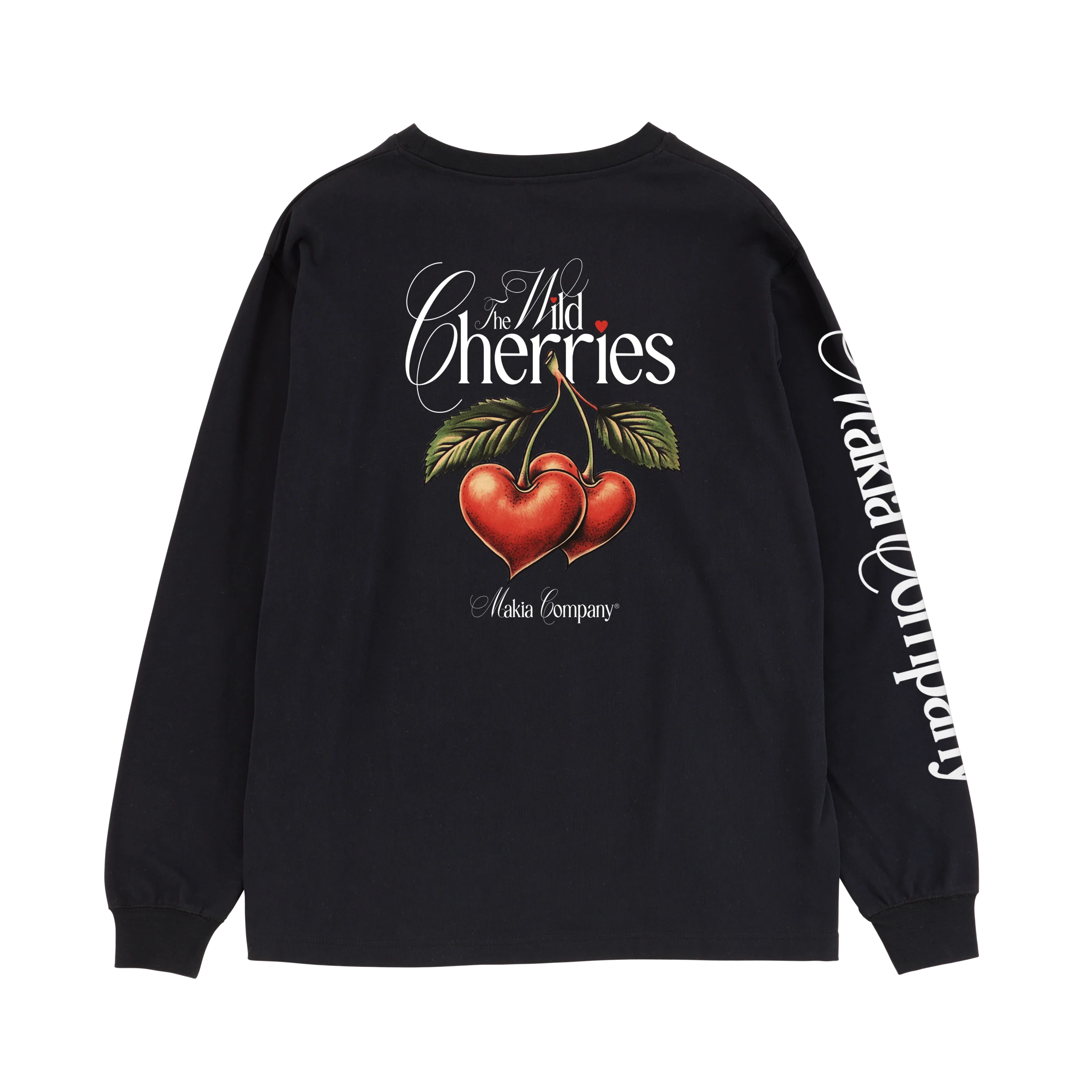 Makia miesten pitkähihainen paita Cherry Long Sleeve, musta