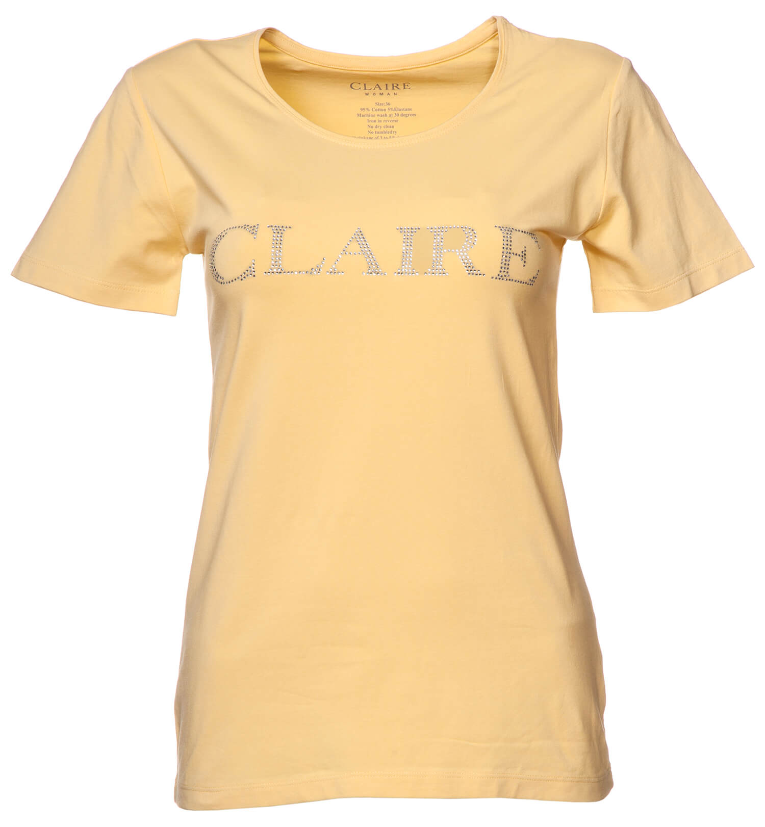 claire-naisten-t-paita-logo-kirkkaankeltainen-1