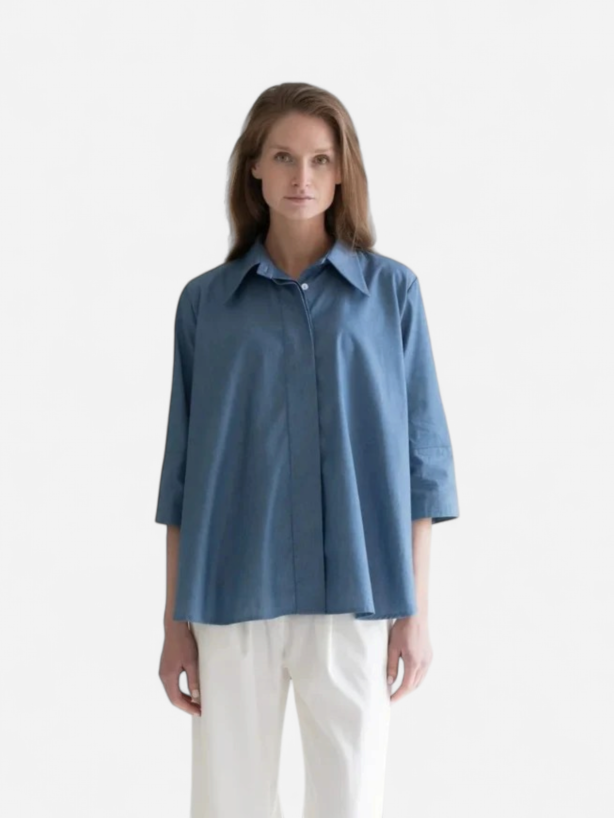 Gauhar naisten kauluspaita Maxlin Shirt Light Sapphire, sininen indigo - Kekäle.fi