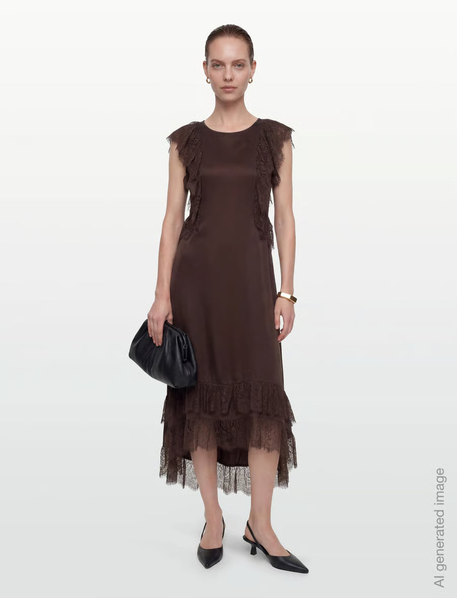 Copenhagen Muse mekko Marta Dress, tummanruskea