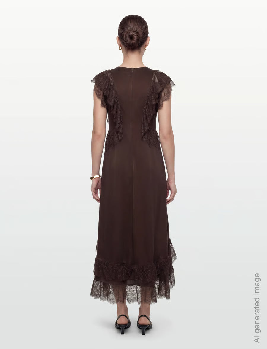Copenhagen Muse mekko Marta Dress, tummanruskea