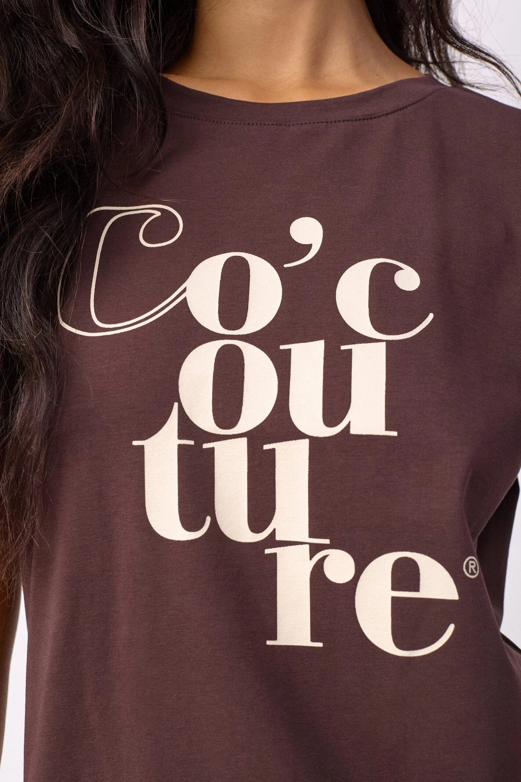 Co’Couture naisten T-paita Co’Couture Tee, tummanruskea