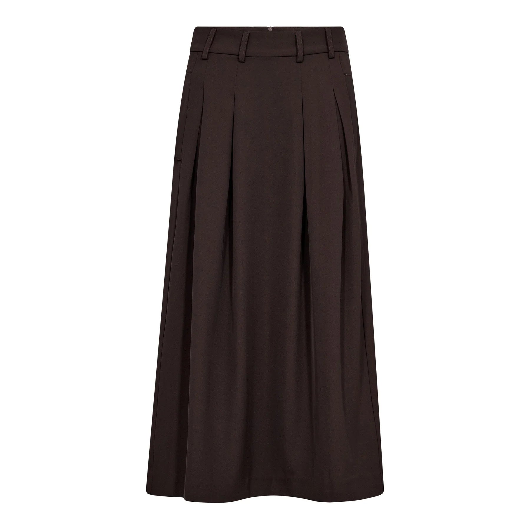 Co’Couture hame AliniCC Anya Pleat Skirt, tummanruskea
