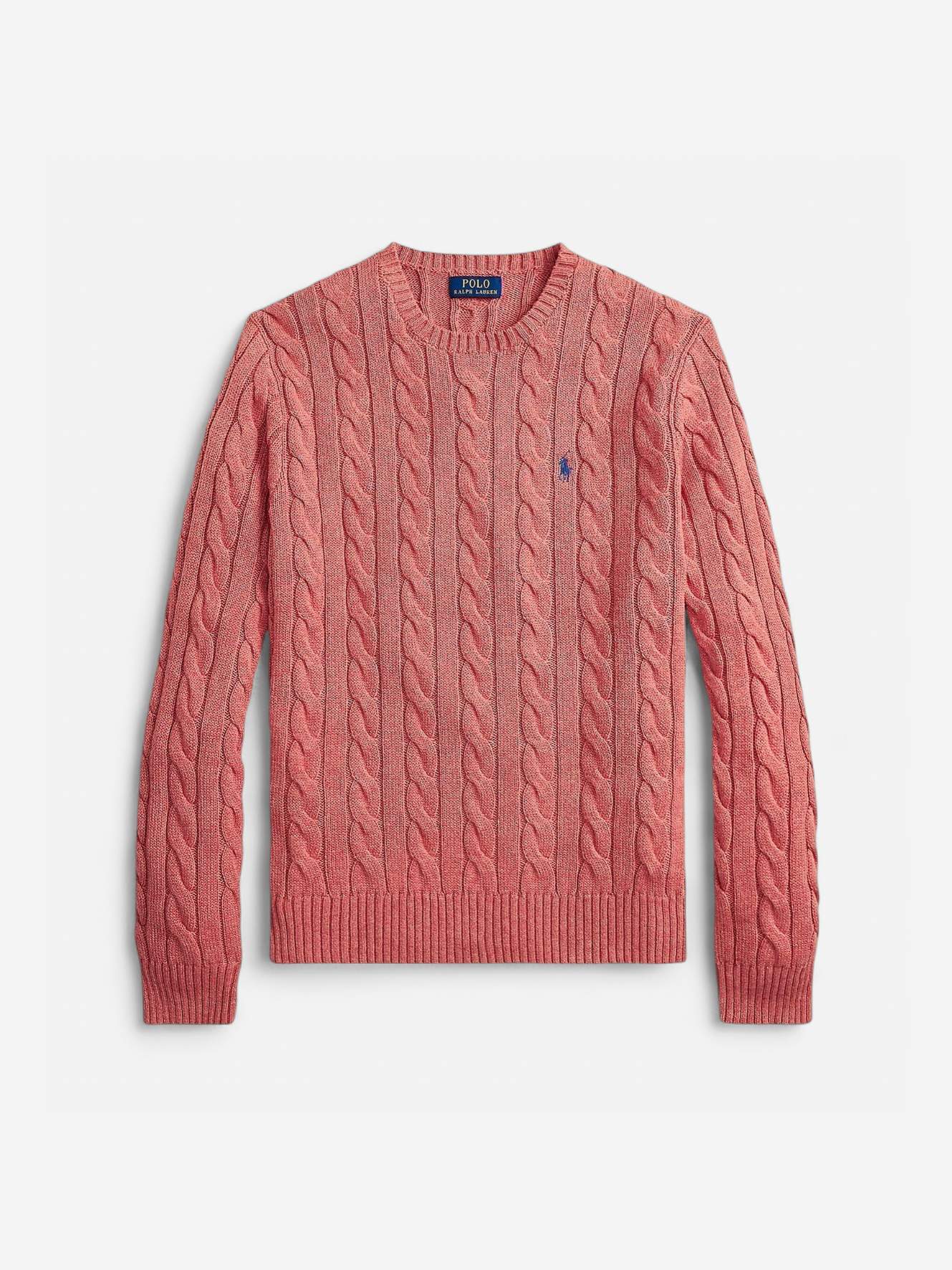 Polo Ralph Lauren miesten neulepaita Cotton Cable LS Drive Pullover, vaaleanpunainen - Kekäle.fi