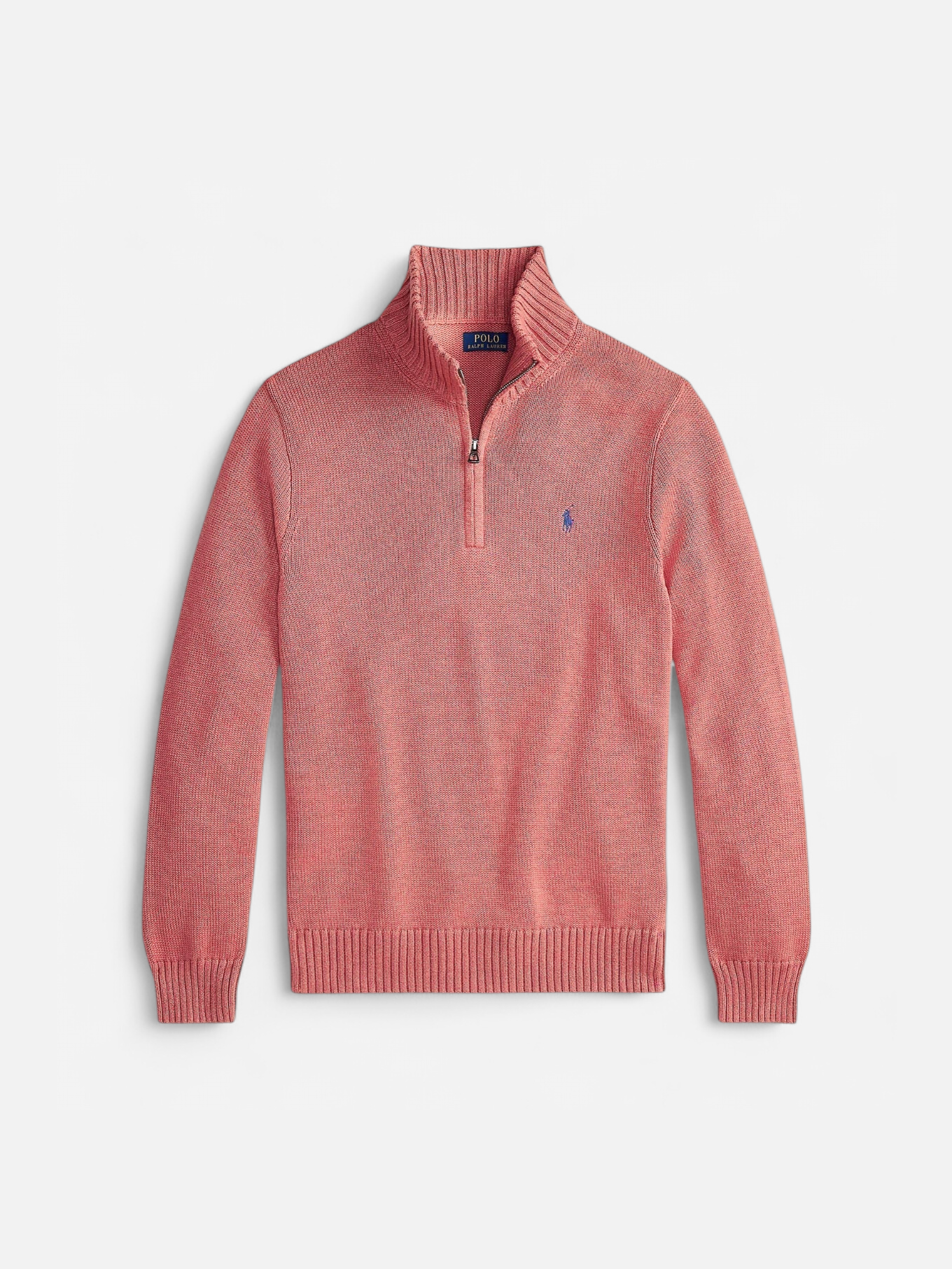 Polo Ralph Lauren miesten neulepaita Cotton Hlaf Zip Pullover, pinkki - Kekäle.fi