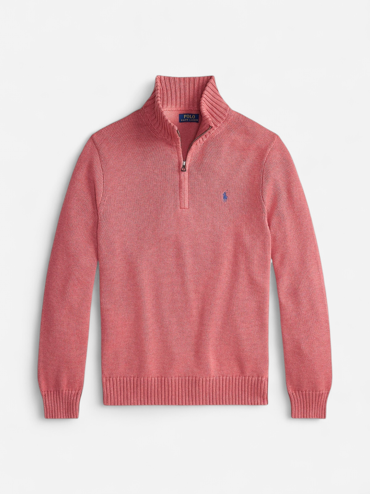 Polo Ralph Lauren miesten neulepaita Cotton Hlaf Zip Pullover, pinkki - Kekäle.fi