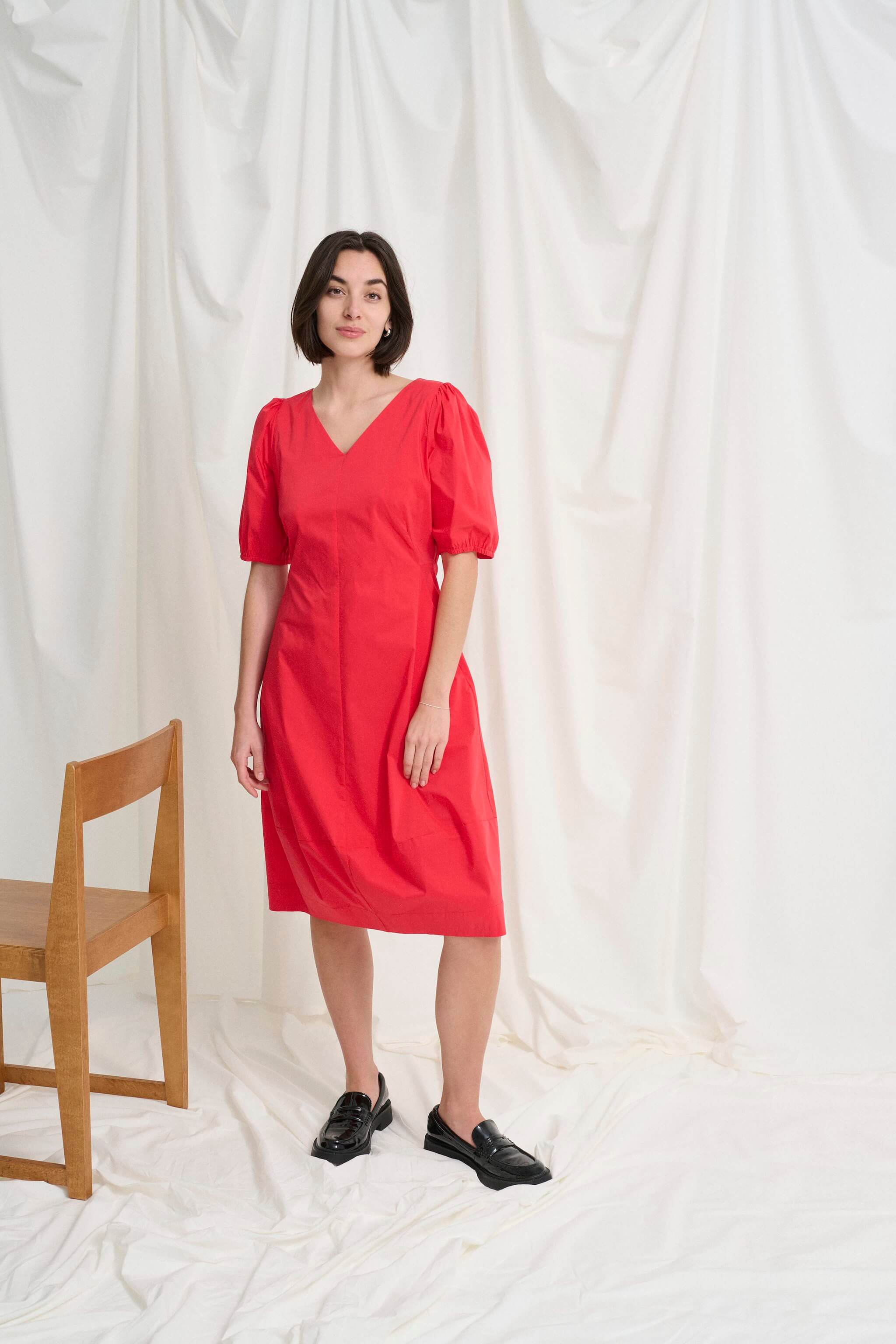 culture-naisten-mekko-antoinett-ss-dress-fiery-red-7