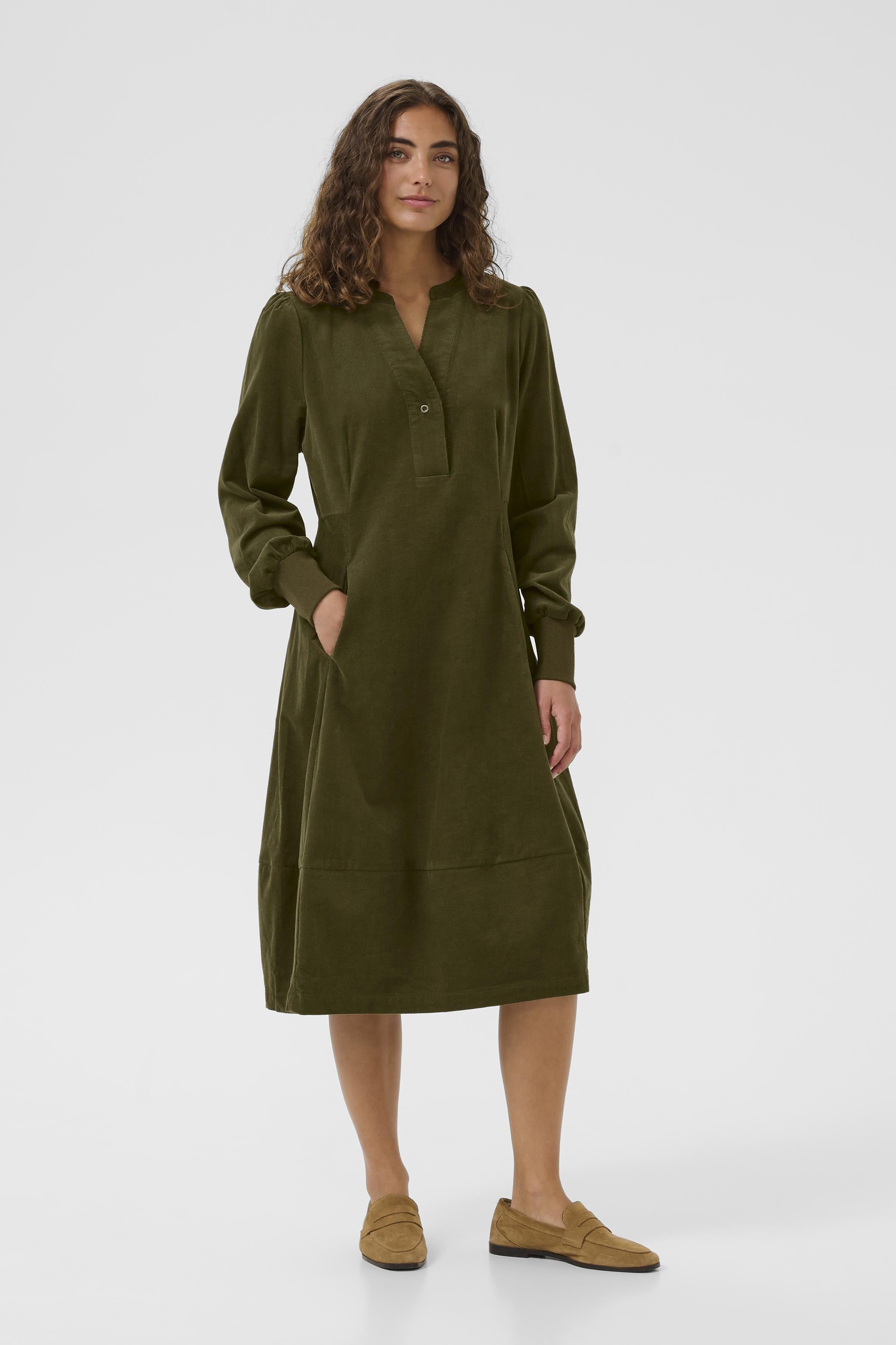 culture-naisten-mekko-rhaena-ls-dress-burn-olive-1