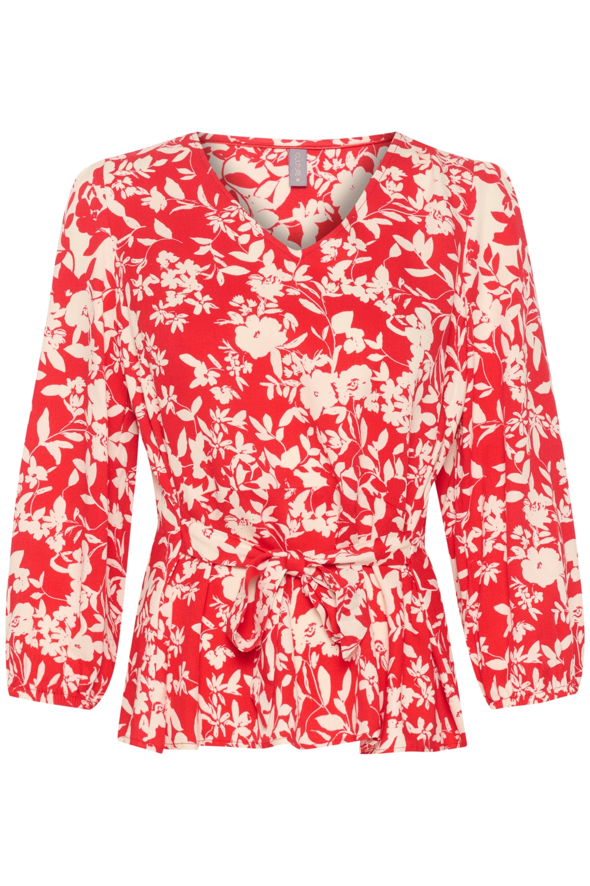 culture-naisten-pusero-jenny-blouse-punainen-kuosi-3