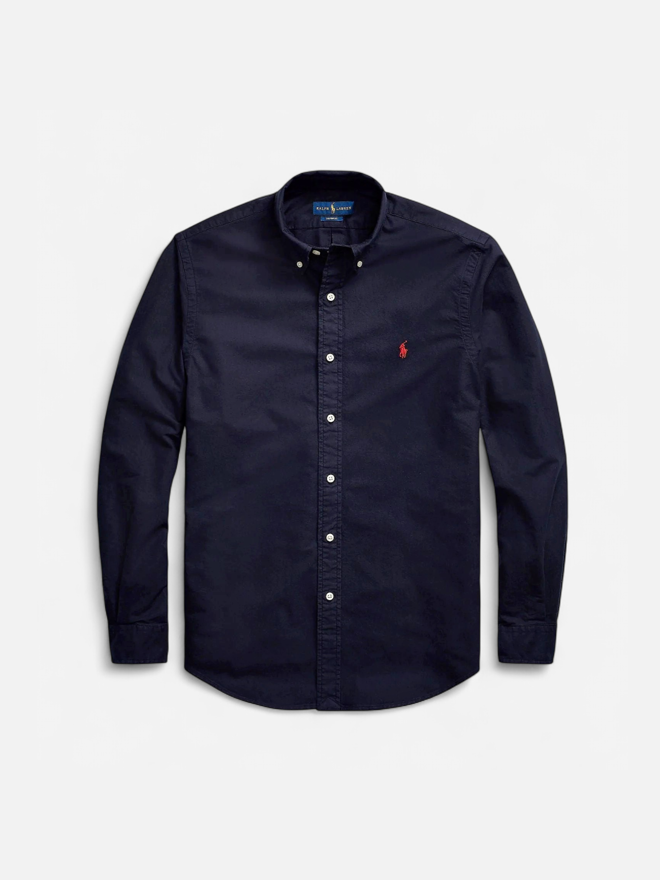 Polo Ralph Lauren miesten kauluspaita Custom Fit Carment-dyed Oxford Shirt, tummansininen - Kekäle.fi