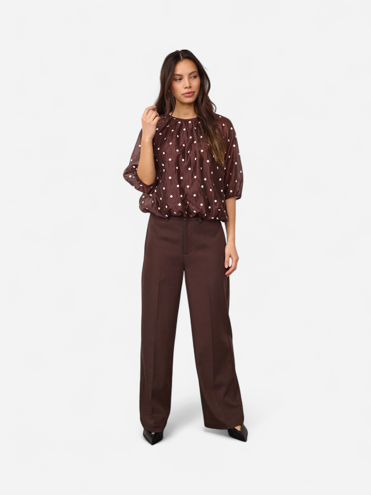 DITACC DOT BALLOON BLOUSE RUSKEA KUOSILLINEN - Kekäle.fi