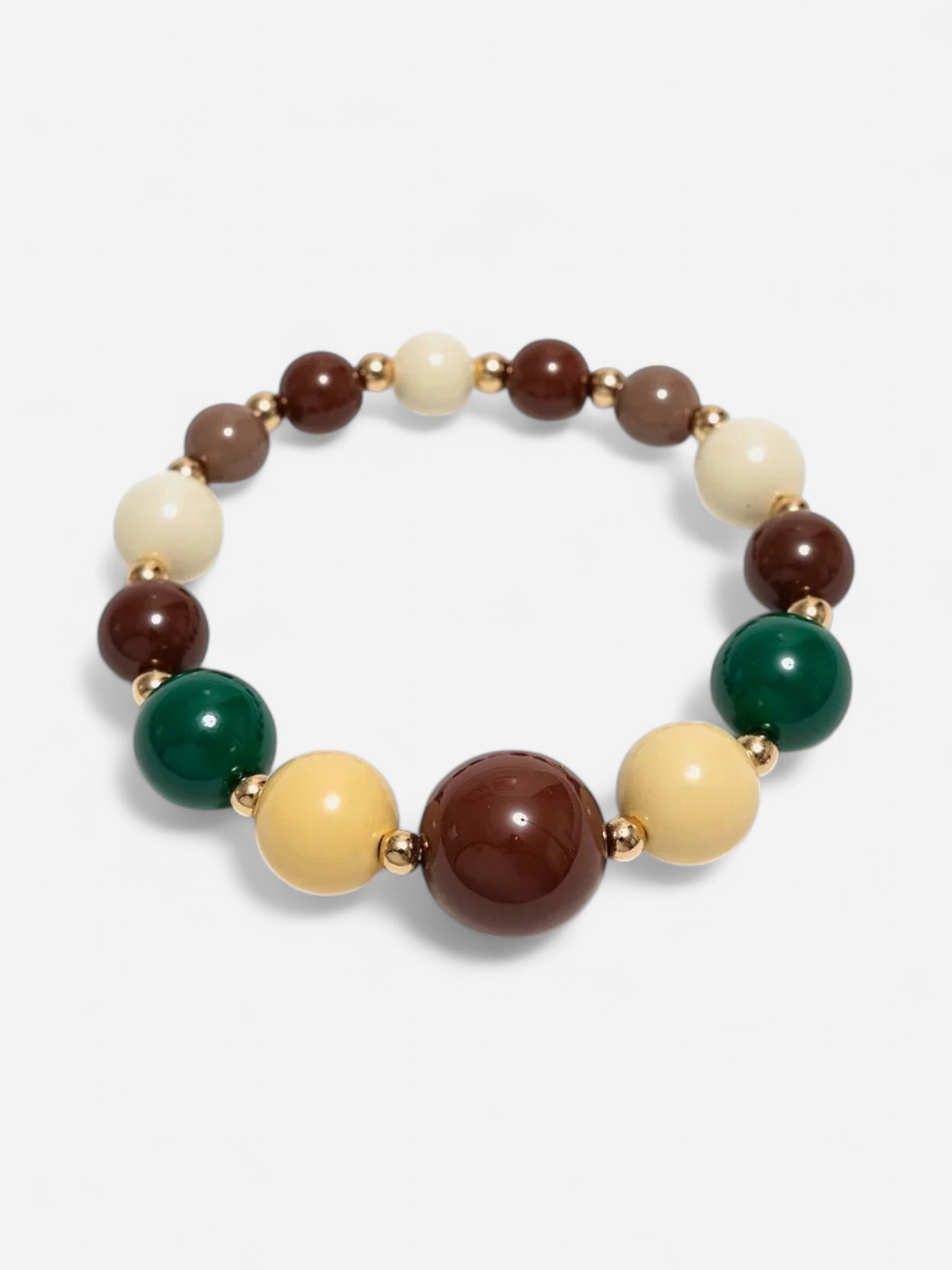 Bow 19 naisten rannekoru Big Bead Bracelet Elastic, monivärinen - Kekäle.fi