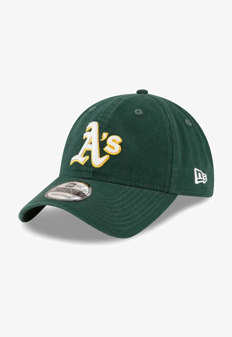 New Era unisex lippis 9TWENTY Oakland Athletics Core Classic, tummanvihreä