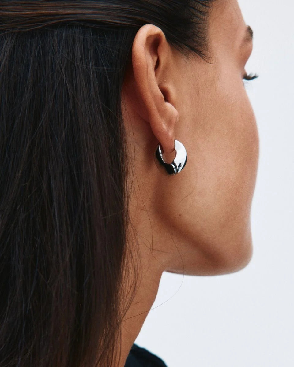 Edblad Naisten Korvakorut Azura Hoops L Steel, Stainless steel