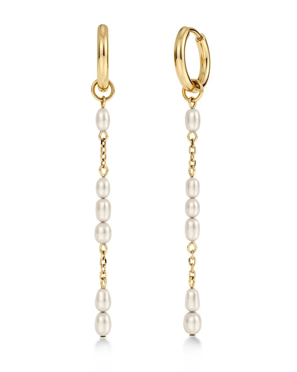 Edblad korvakorut Breeze Hoops, Gold pleated