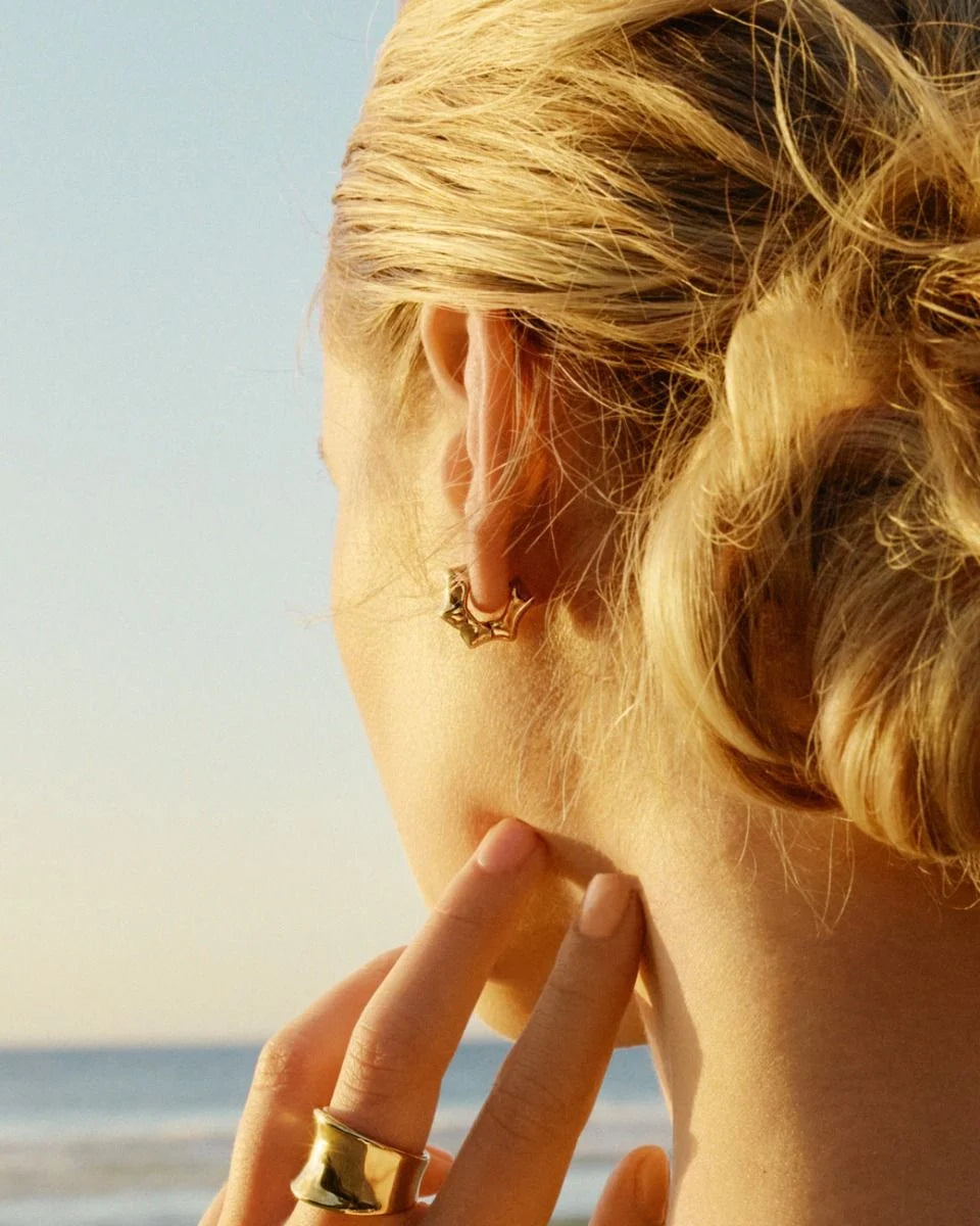 Edblad korvakorut, CANE HOOPS MULTI S GOLD Kullankeltainen