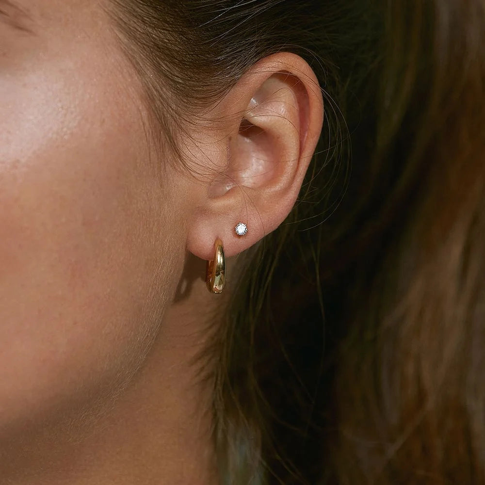 Edblad korvakorut Crown Studs Mini Gold, Gold pleated