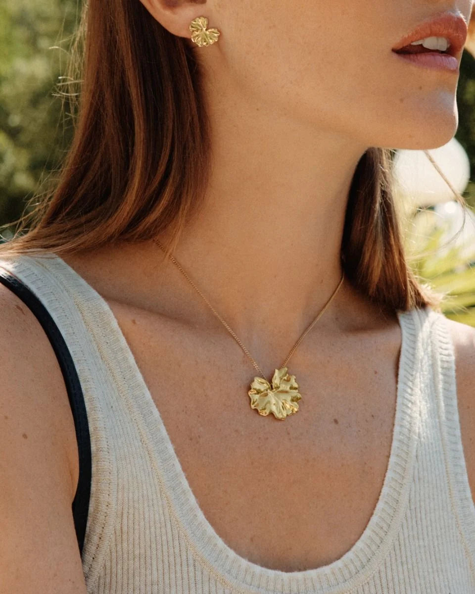 Edblad kaulakoru Gerana Necklace L, Gold pleated