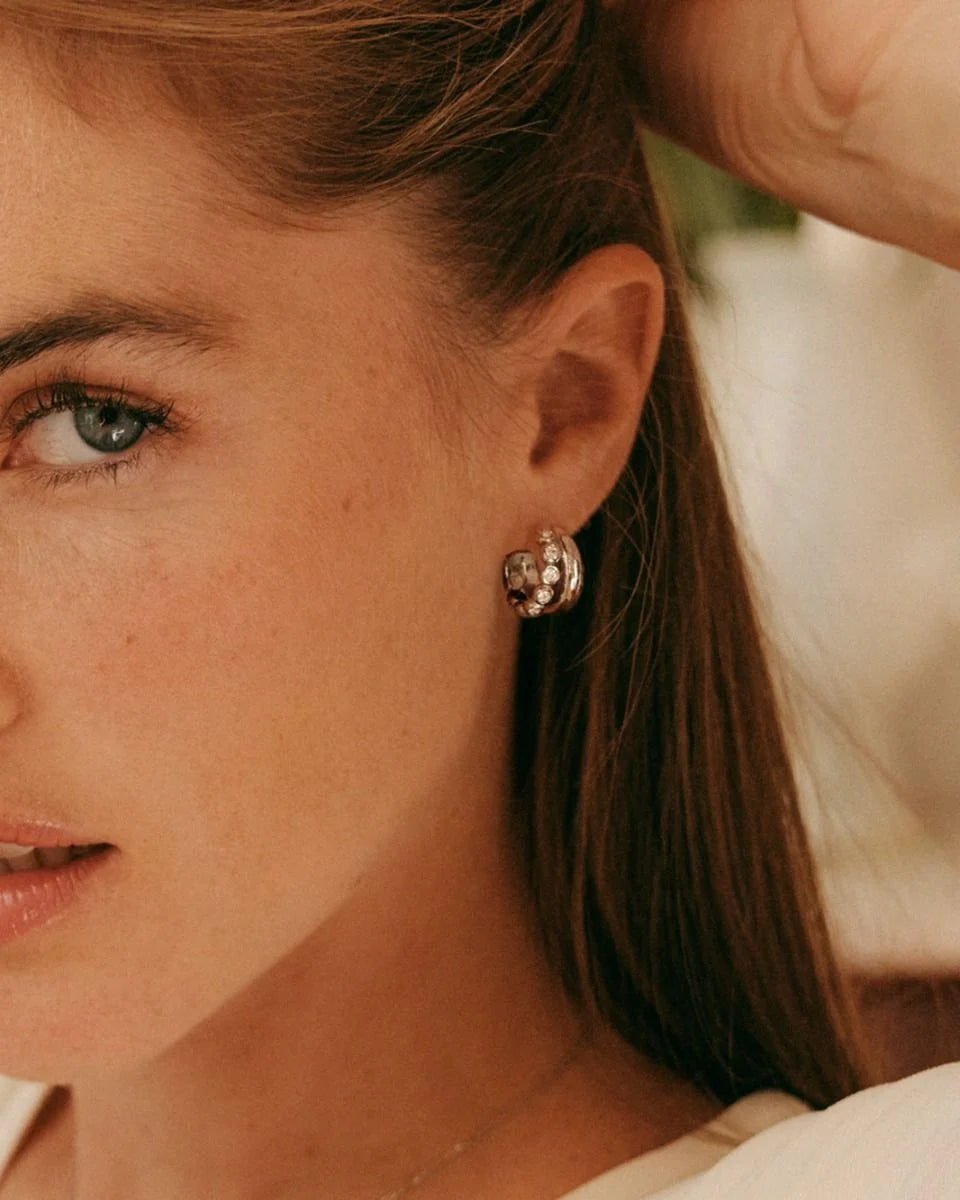 Edblad korvakorut Grace Hoops L Steel, Stainless steel