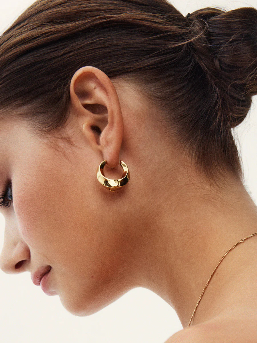 Edblad korvakorut Helix Hoops L, Kullankeltainen