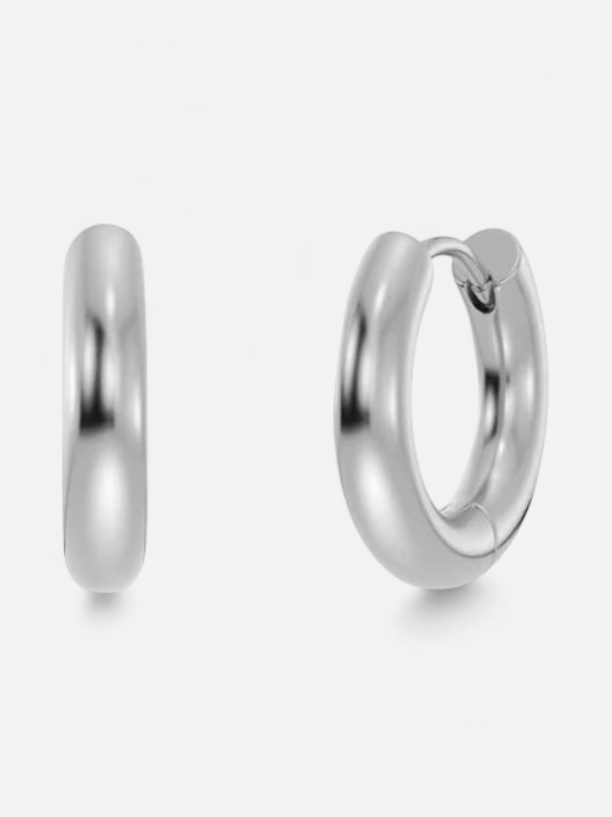 Edblad korvakorut, CHUNKY HOOPS L STEEL 16mm Hopeanharmaa - Kekäle.fi