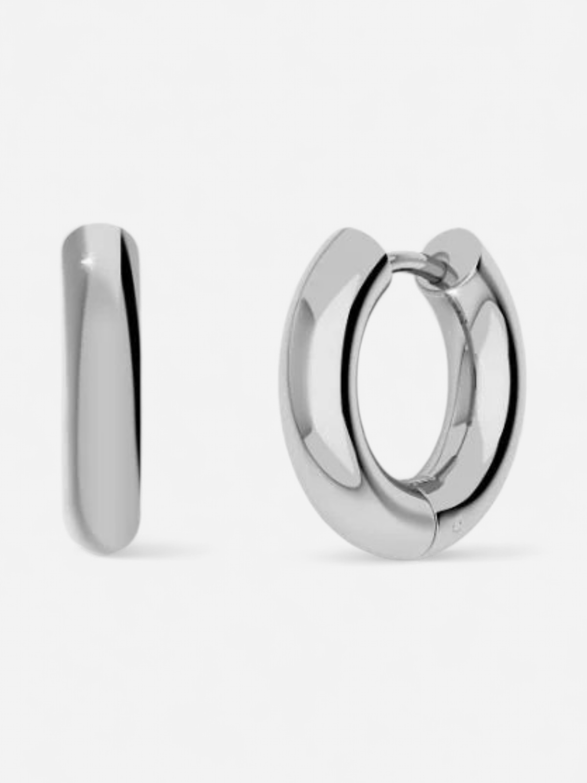 Edblad korvakorut, CHUNKY HOOPS S STEEL 14mm Hopeanharmaa - Kekäle.fi