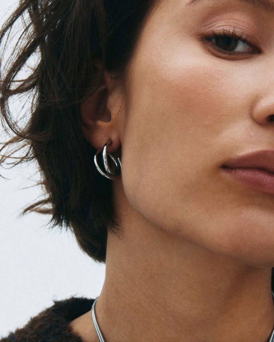Edblad naisten korvakorut Nouveau Hoops, Silver