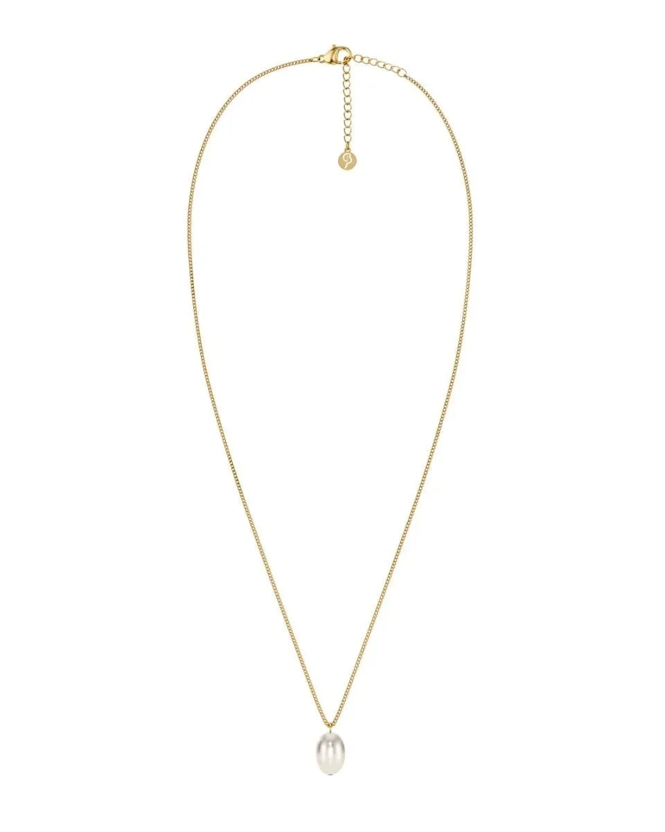 Edblad naisten kaulakoru Perla Necklace L, Gold pleated