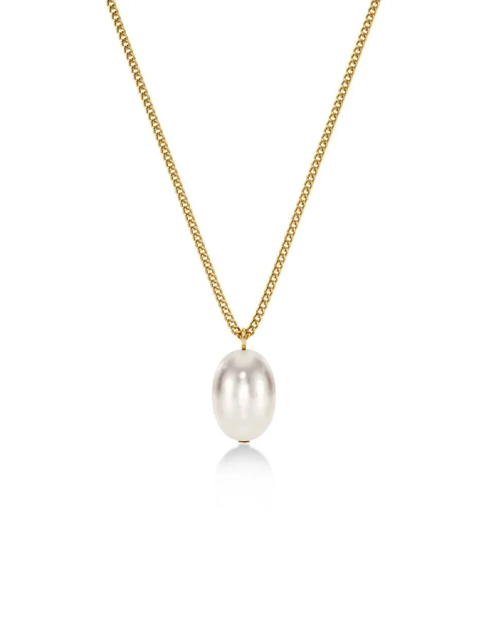 Edblad naisten kaulakoru Perla Necklace L, Gold pleated