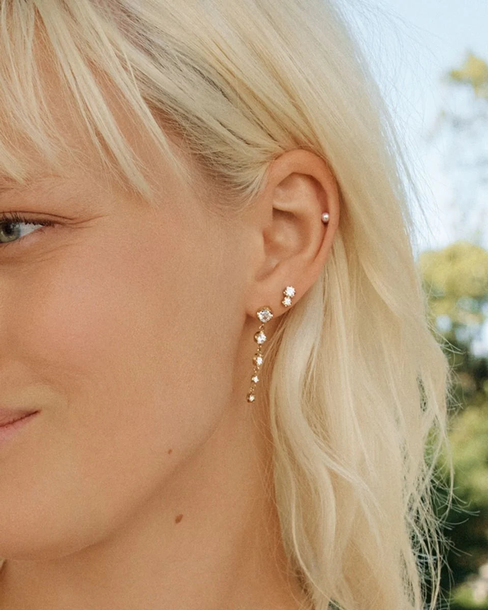 Edblad naisten korvakorut Teeny Earrings, Gold pleated