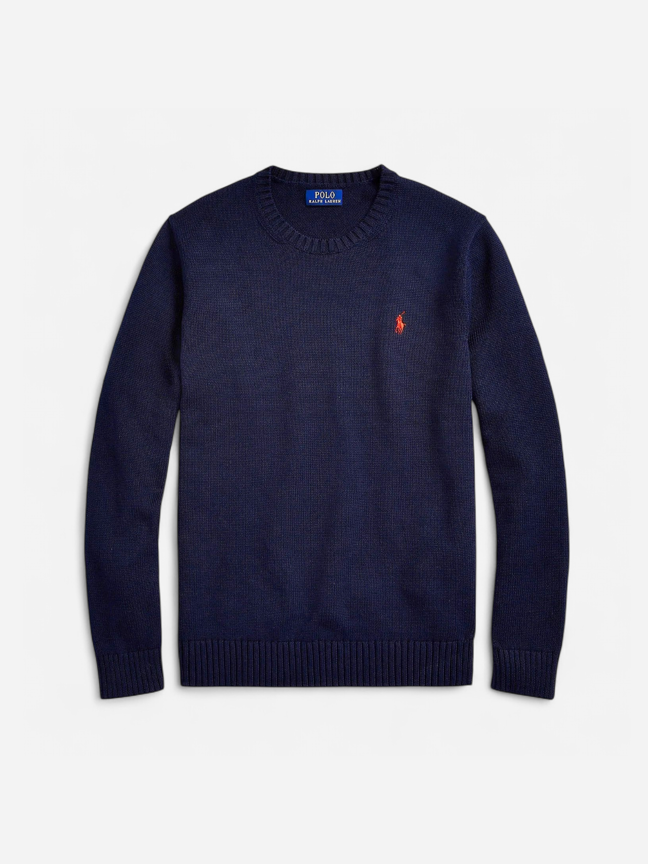 Polo Ralph Lauren Miesten Neulepusero EMBROIDERED LOGO KNITTED JUMPER, tummansininen - Kekäle.fi