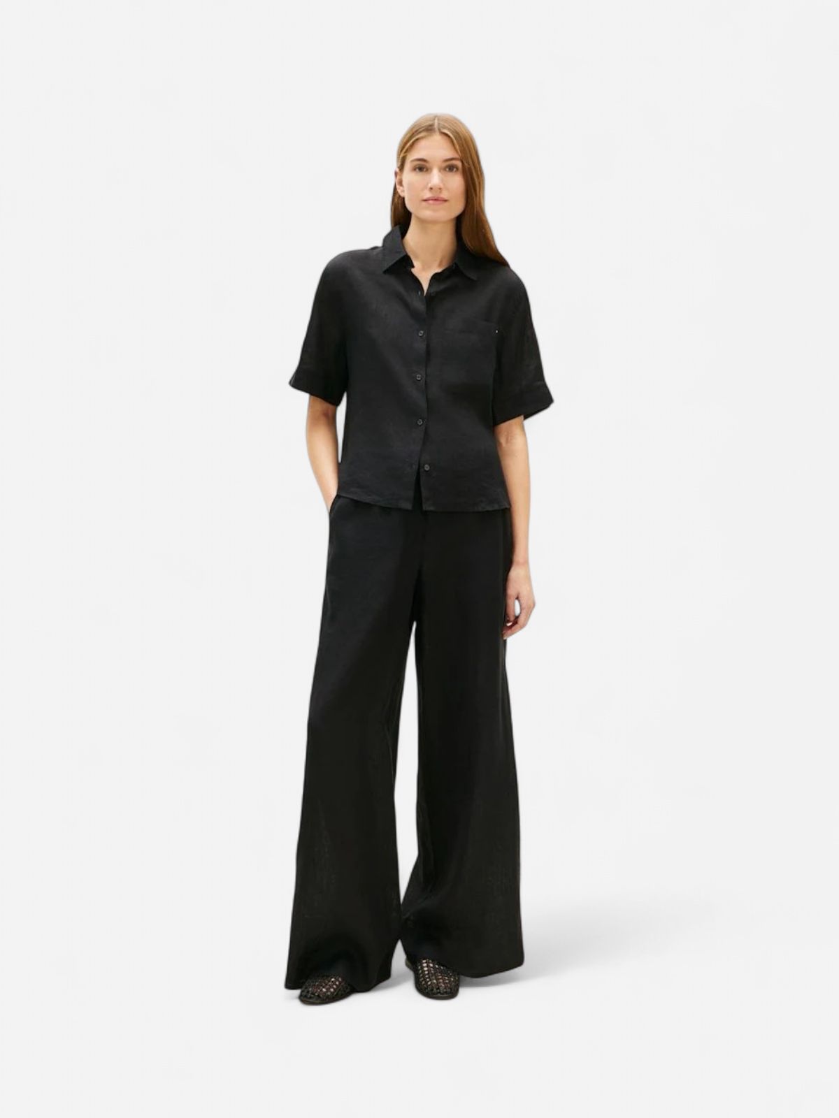 Tommy Hilfiger naisten housut ESS Linen Pull On Pants, musta - Kekäle.fi