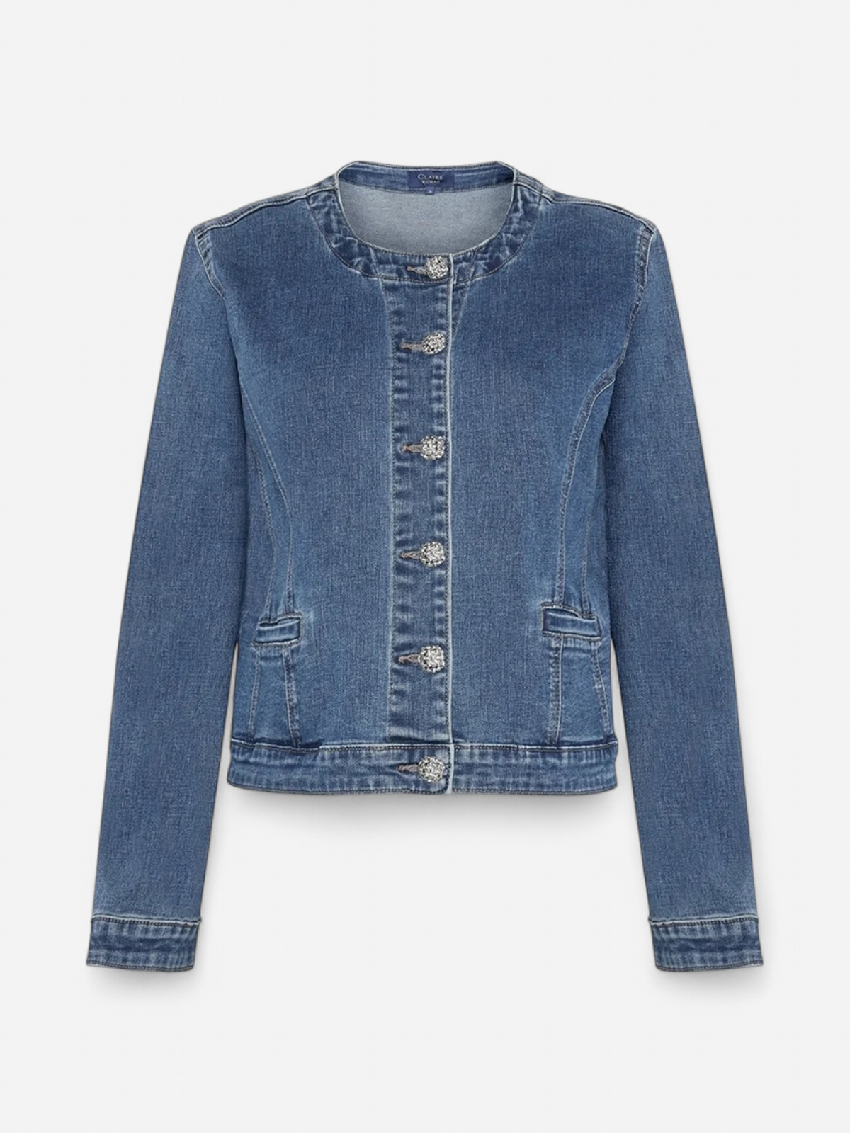 Claire naisten farkkutakki Eugenia Denim Jacket, sininen - Kekäle.fi