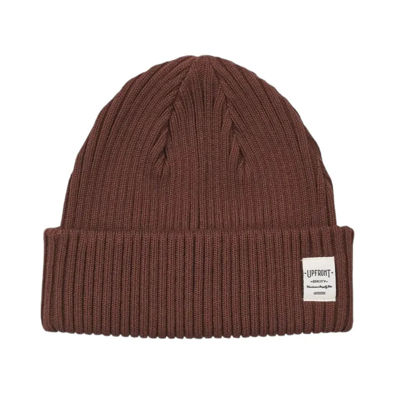 State of Wow pipo Upfront Bridge Beanie, tummanruskea