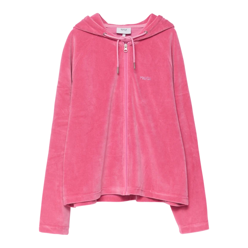 Makia x Nylon Beat huppari Nylon Zip Hoodie, vaaleanpunainen