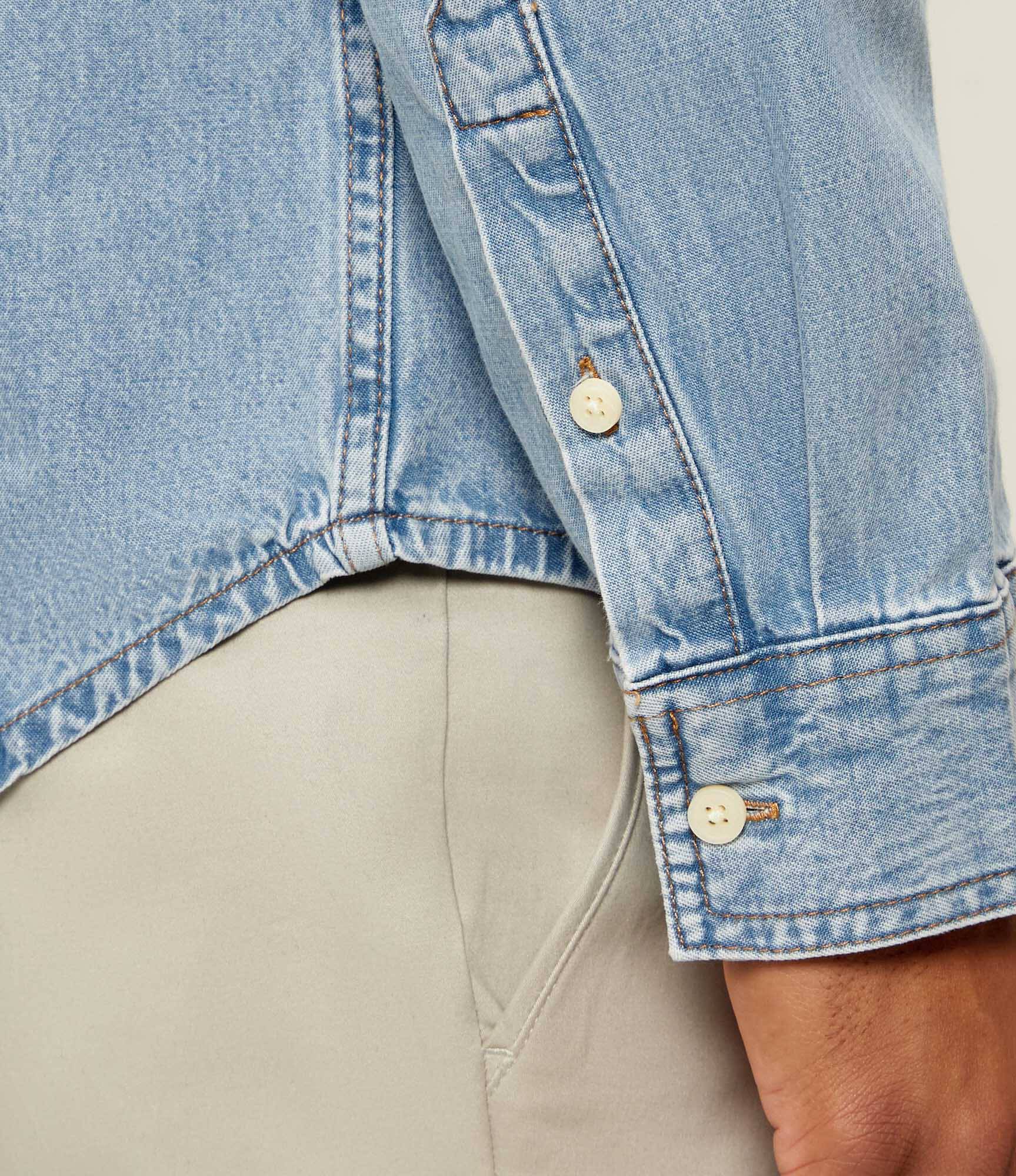 Calvin Klein Jeans miesten farkkupaita Essential Classic 205 LTBlue Denim Shirt, sininen indigo