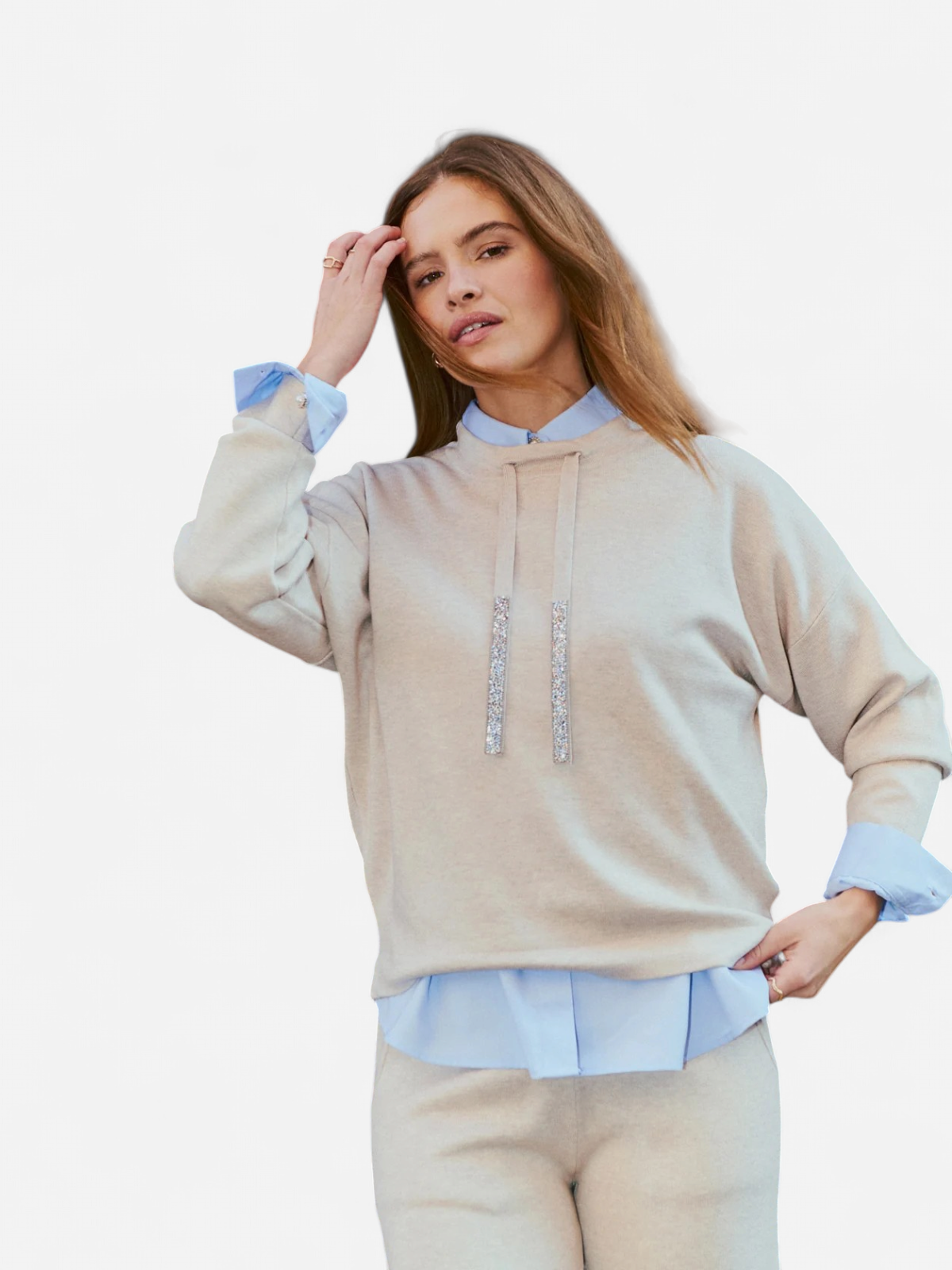 FQANI-PULLOVER Moonbeam Melange - Kekäle.fi