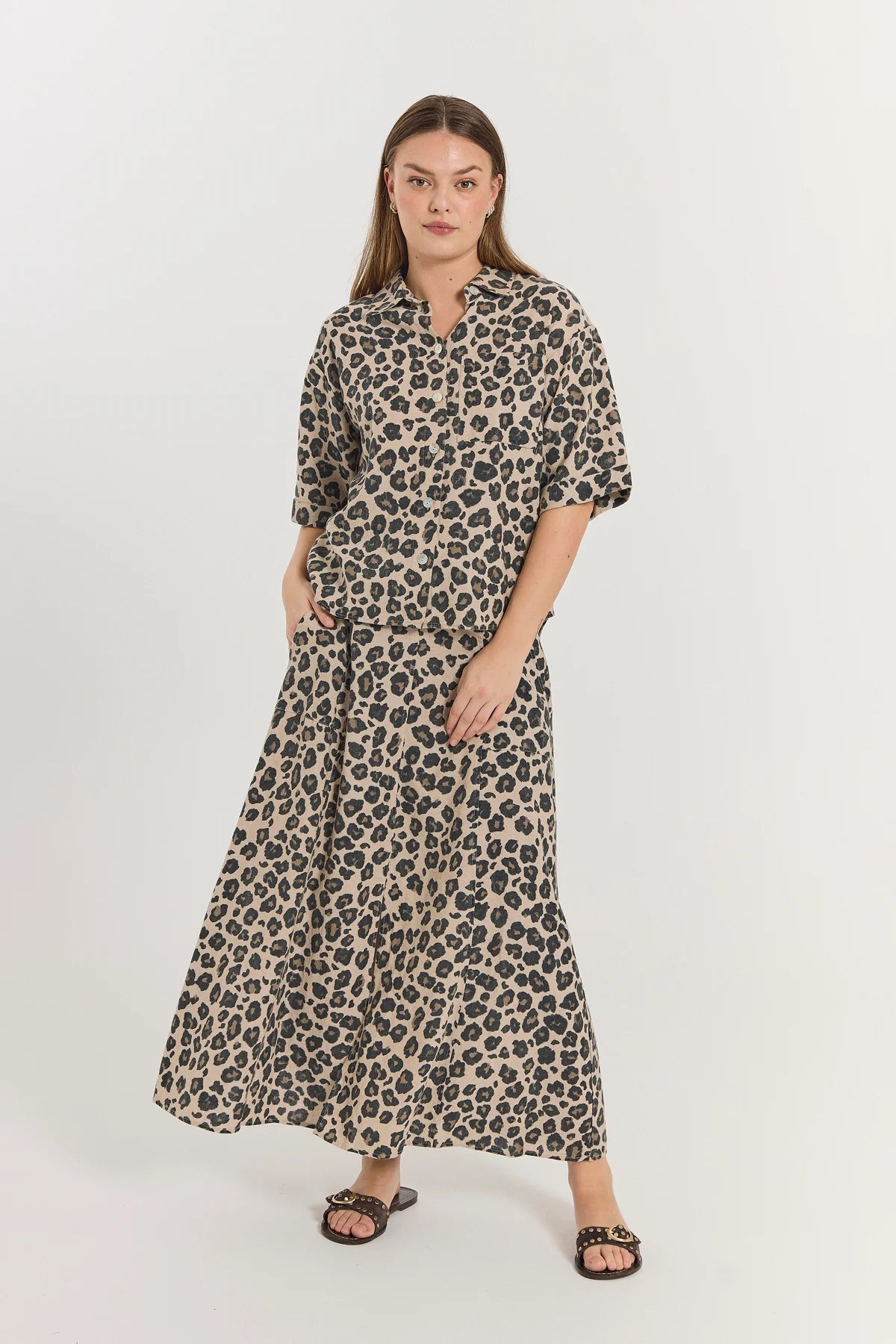 freequent-naisten-hame-lavisco-skirt-ruskea-kuosi-3