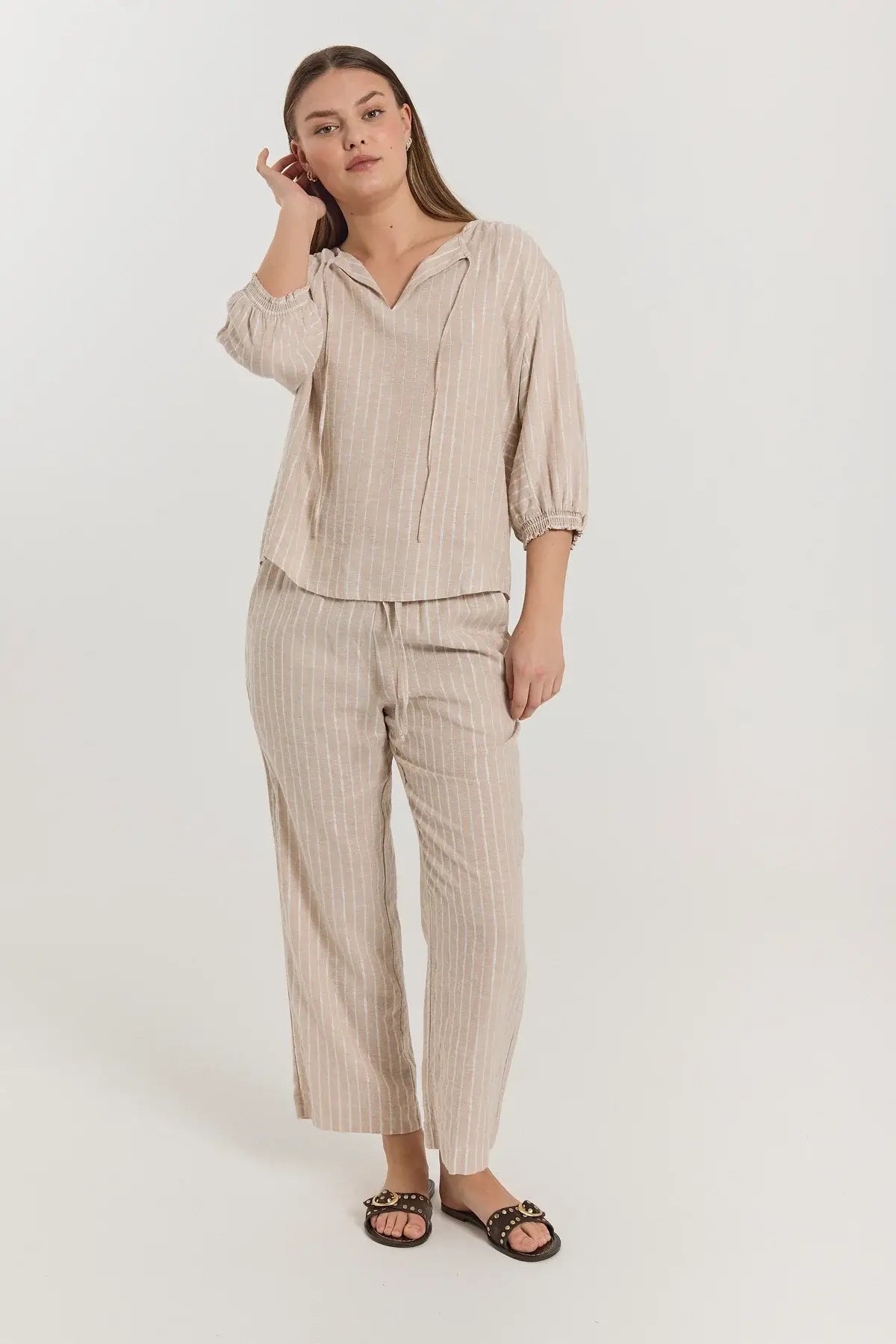 freequent-naisten-housut-lalux-pants-raidallinen-beige-5